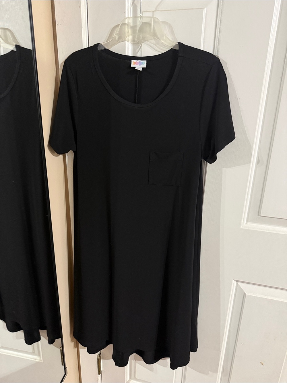 Everyday Black Short Sleeve Pocket High Low Dress by LuLaRoe